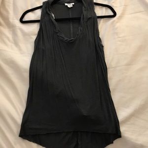 Helmut Lang Semi sheer tank in dark grey
